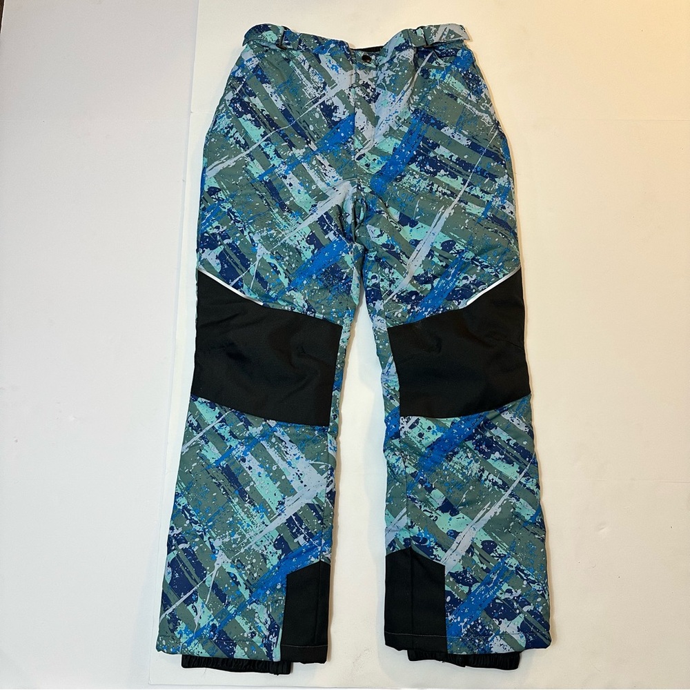 Swiss Tech Blue and Black Ski Pants with Durable Knee Panels